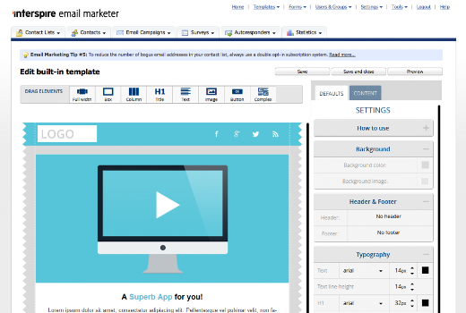 Responsive Email Editor Addon for Interspire Email Marketer Launched!