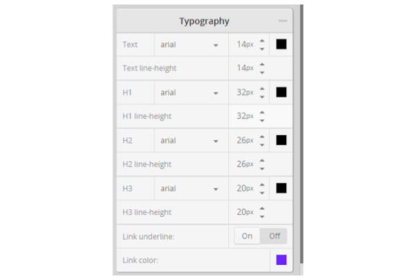 #2 How to Use: Default Typography Settings