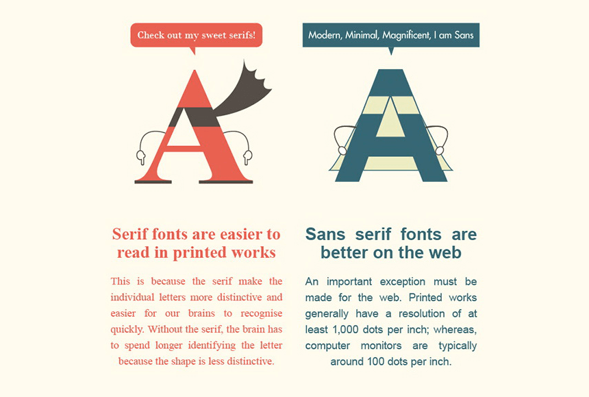 Serif vs. Sans: The Final Battle — Cool Infographics